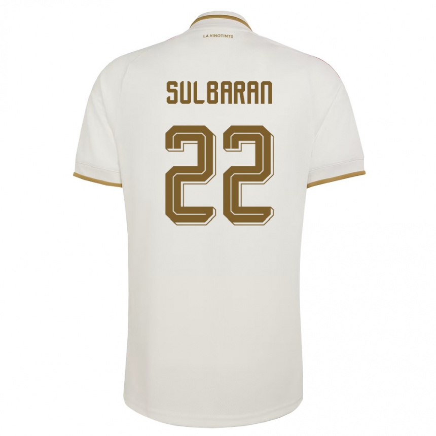 גברים כדורגל ונצואלה Manuel Sulbarán #22 שמנת צהוב הרחק ג'רזי 26-28