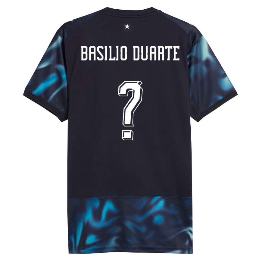 גברים כדורגל פרגוואי Basilio Duarte #0 כהה כחול שמיים הרחק ג'רזי 26-28