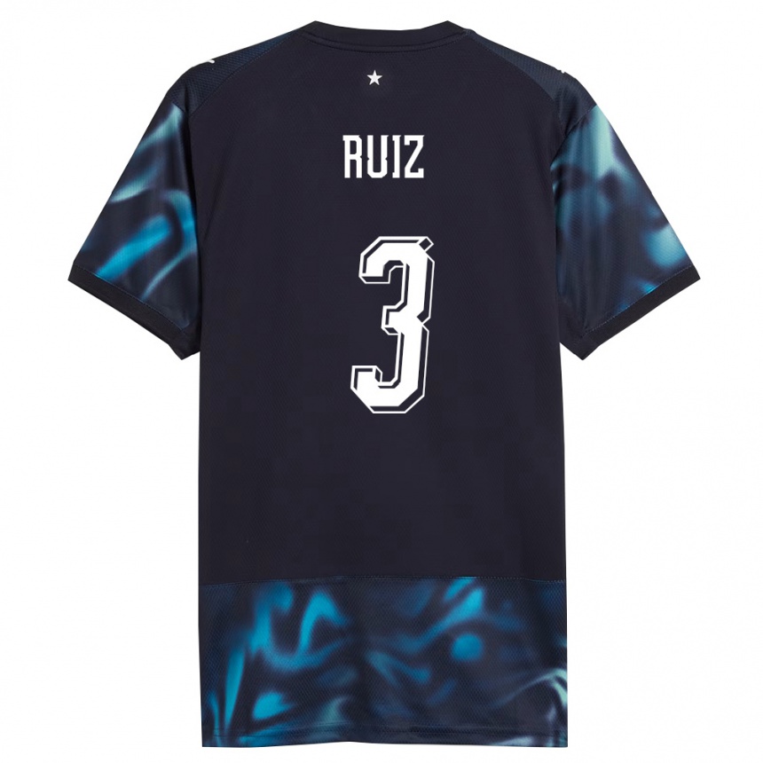 גברים כדורגל פרגוואי Christhian Ruiz #3 כהה כחול שמיים הרחק ג'רזי 26-28