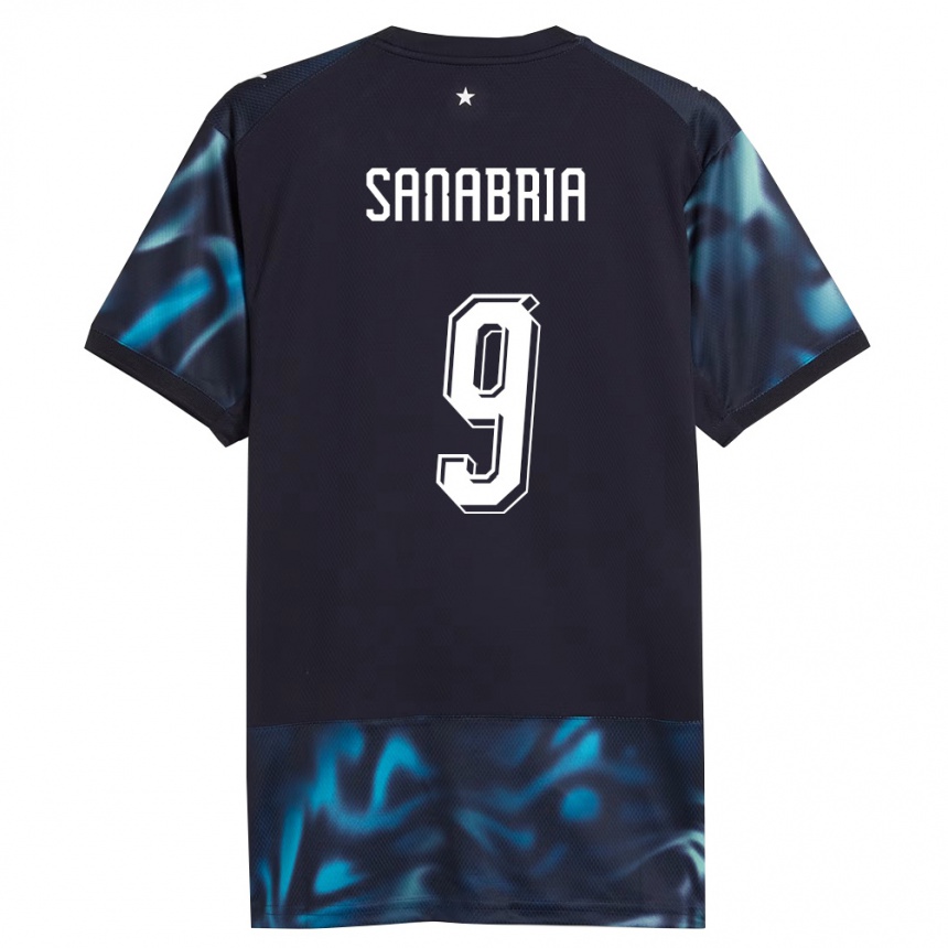 גברים כדורגל פרגוואי אנטוניו סנאבריה #9 כהה כחול שמיים הרחק ג'רזי 26-28