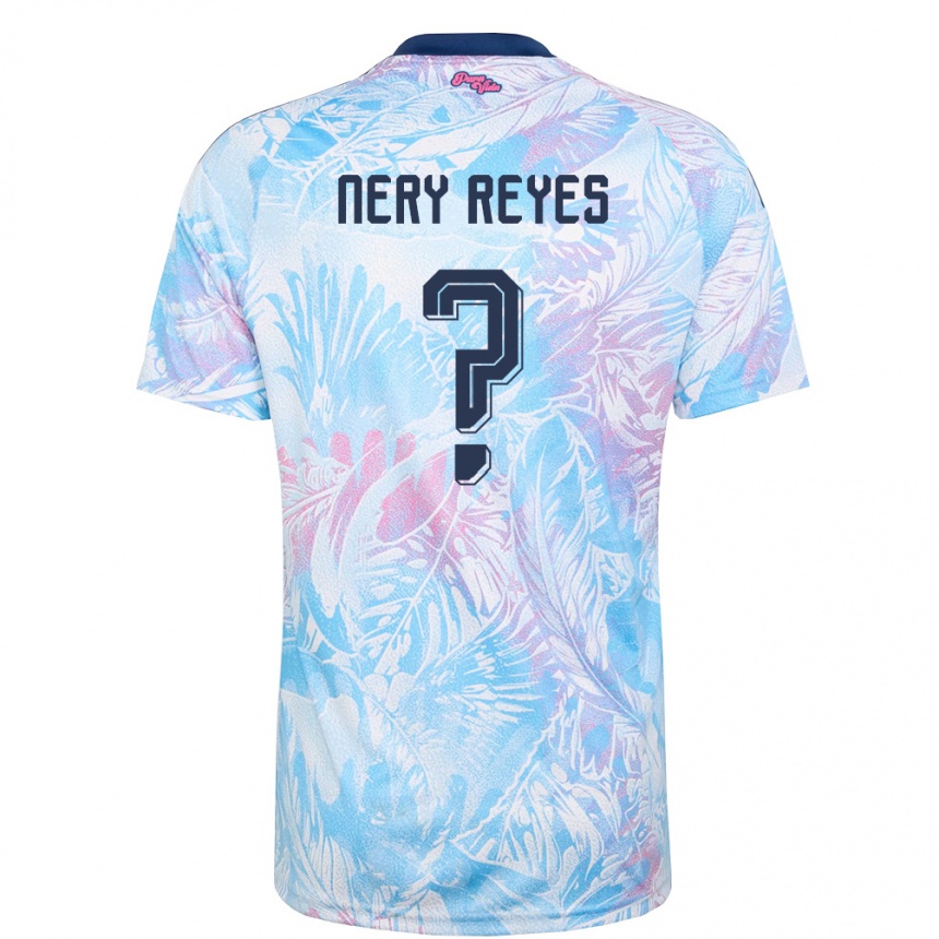 גברים כדורגל קוסטה ריקה Nery Reyes #0 כחול שמיים כהה ורוד הרחק ג'רזי 26-28