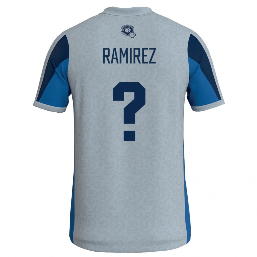 גברים כדורגל אל סלוודור Luis Ramirez #0 לבן כחול שמיים הרחק ג'רזי 26-28