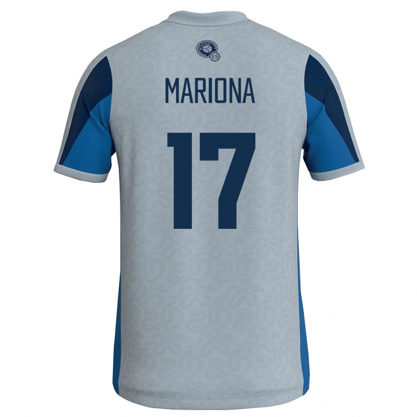 גברים כדורגל אל סלוודור Sergio Mariona #17 לבן כחול שמיים הרחק ג'רזי 26-28