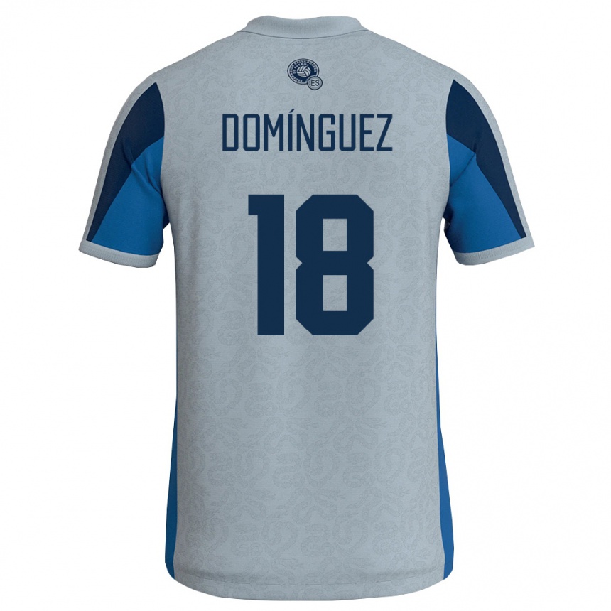 גברים כדורגל אל סלוודור Arturo Domínguez #18 לבן כחול שמיים הרחק ג'רזי 26-28