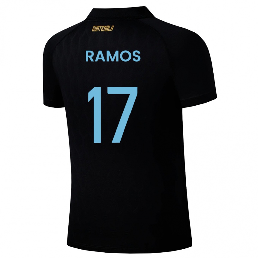 גברים כדורגל גואטמלה Julio Ramos #17 שחור כחול שמיים לבן הרחק ג'רזי 26-28