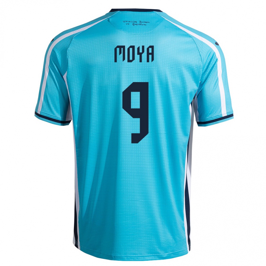 גברים כדורגל הונדורס Milton Moya #9 כחול שמיים כהה הרחק ג'רזי 26-28