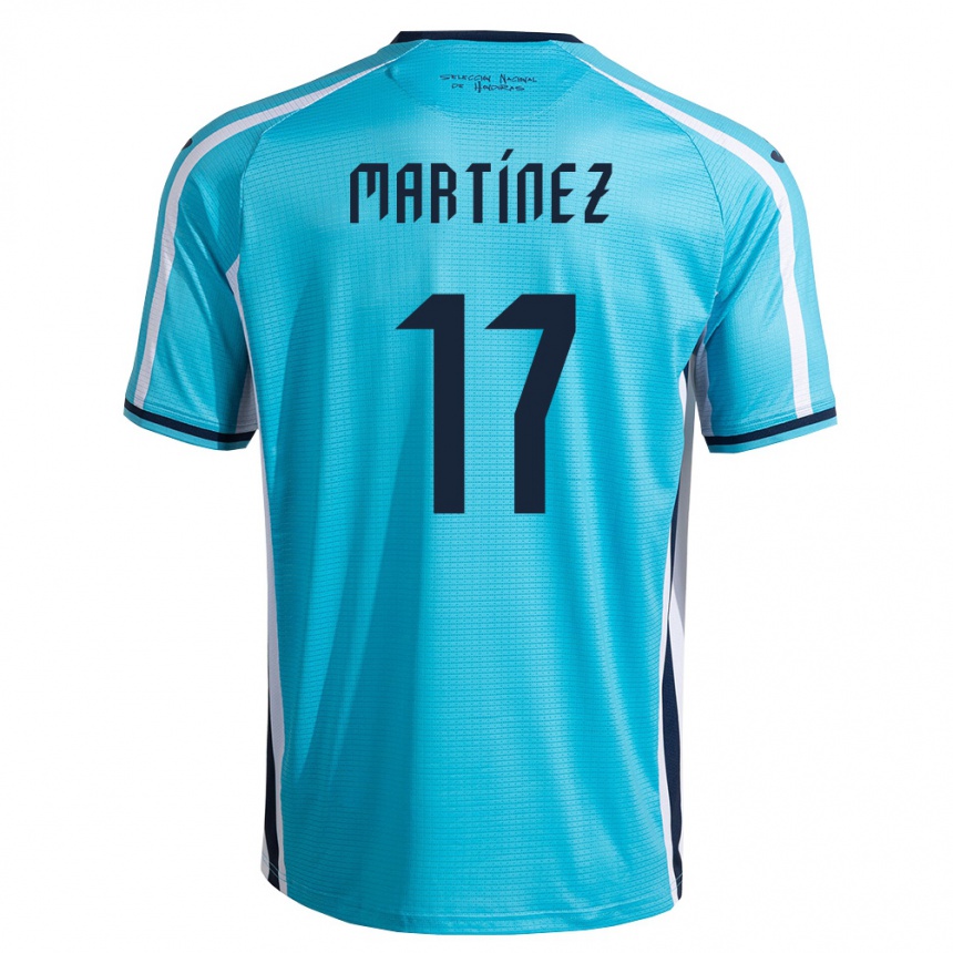 גברים כדורגל הונדורס Juan Martínez #17 כחול שמיים כהה הרחק ג'רזי 26-28