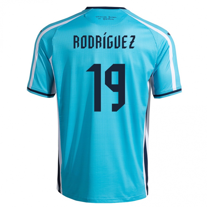 גברים כדורגל הונדורס Jeremy Rodríguez #19 כחול שמיים כהה הרחק ג'רזי 26-28