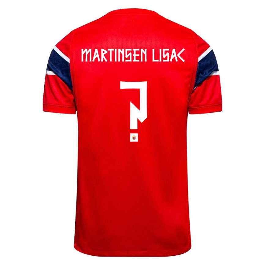 נשים כדורגל נורבגיה Lukas Martinsen Lisac #0 אדום כהה לבן ג'רזי ביתית 26-28