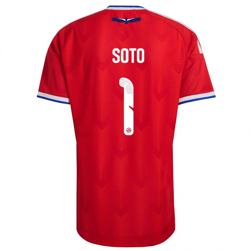 נשים כדורגל צ'ילה Fernando Soto #1 אדום לבן כחול ג'רזי ביתית 26-28