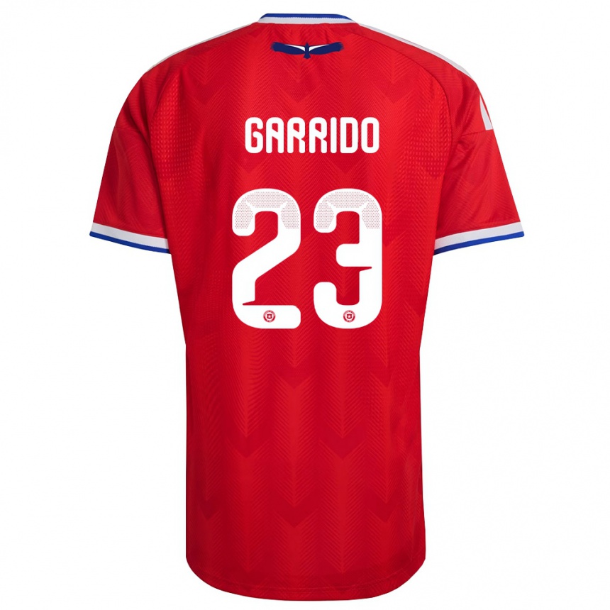 נשים כדורגל צ'ילה Pedro Garrido #23 אדום לבן כחול ג'רזי ביתית 26-28
