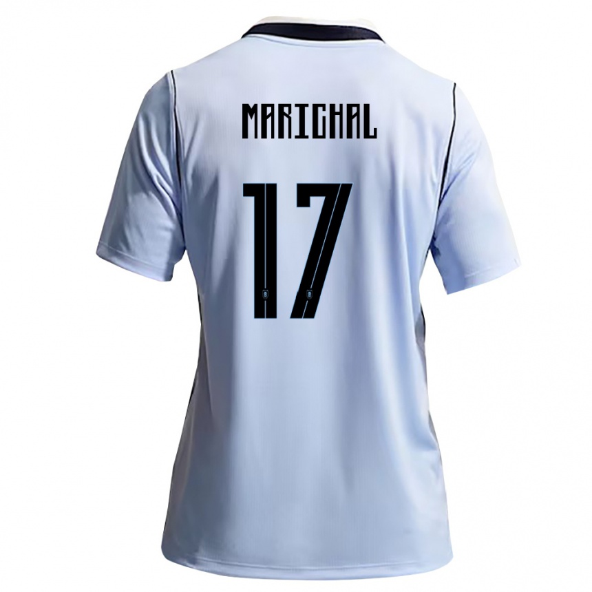נשים כדורגל אורוגוואי Mauro Marichal #17 כחול שמיים לבן ג'רזי ביתית 26-28