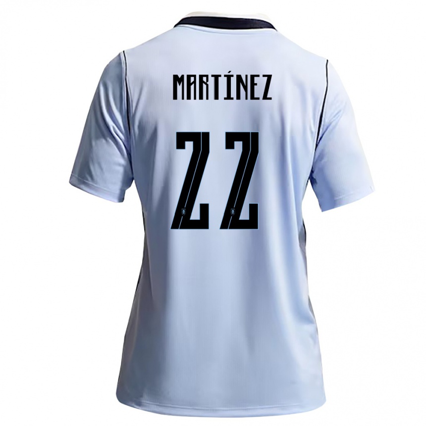נשים כדורגל אורוגוואי Fredy Martínez #22 כחול שמיים לבן ג'רזי ביתית 26-28