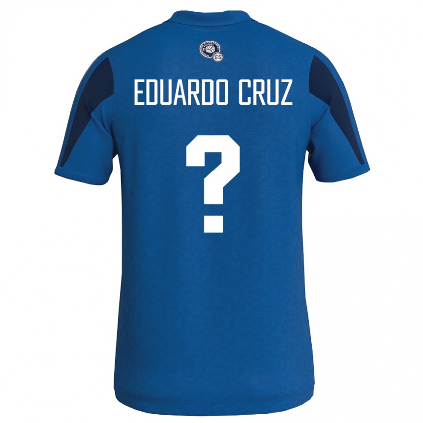 נשים כדורגל אל סלוודור Eduardo Cruz #0 כחול כהה ג'רזי ביתית 26-28