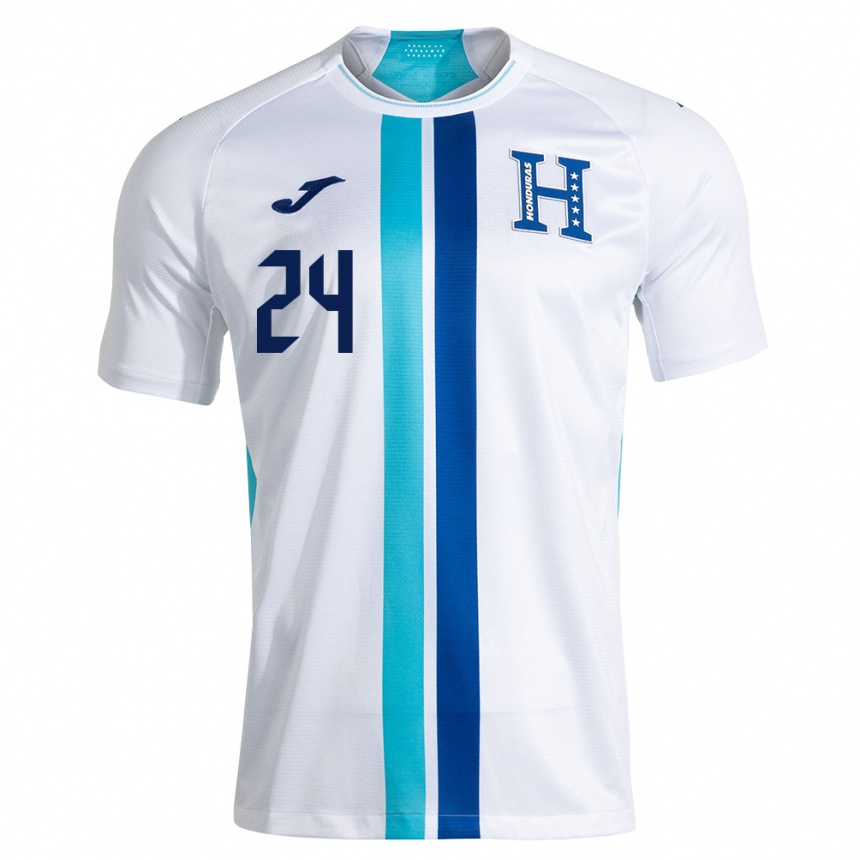 נשים כדורגל הונדורס ראול גרסיה #24 לבן כחול כחול שמיים ג'רזי ביתית 26-28