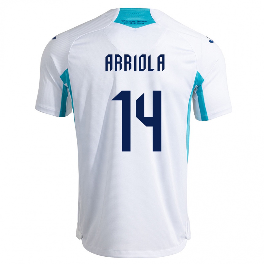 נשים כדורגל הונדורס Yeison Arriola #14 לבן כחול כחול שמיים ג'רזי ביתית 26-28
