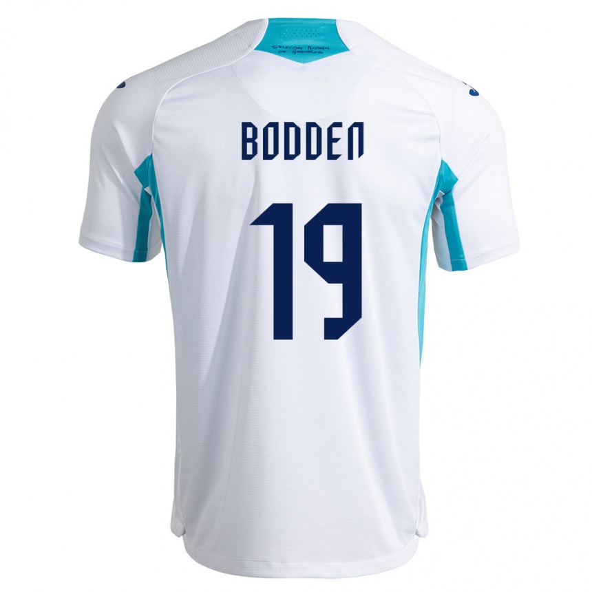 נשים כדורגל הונדורס Reagan Bodden #19 לבן כחול כחול שמיים ג'רזי ביתית 26-28