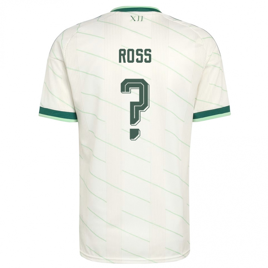 נשים כדורגל צפון אירלנד Finlay Ross #0 לבן ירוק הרחק ג'רזי 26-28