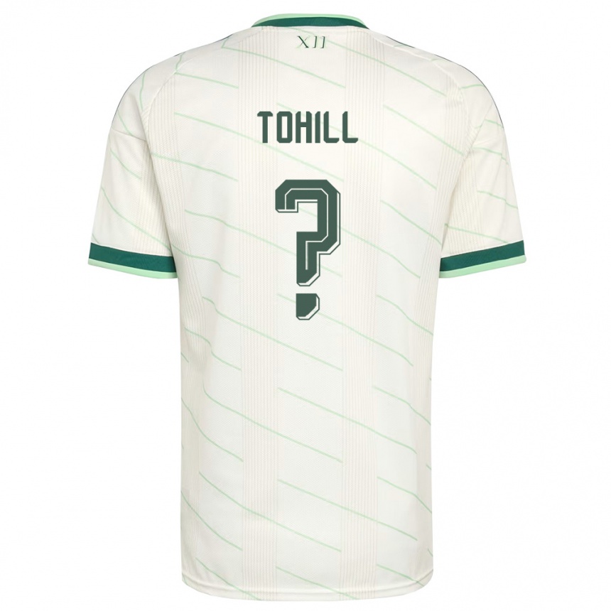 נשים כדורגל צפון אירלנד Eamon Tohill #0 לבן ירוק הרחק ג'רזי 26-28
