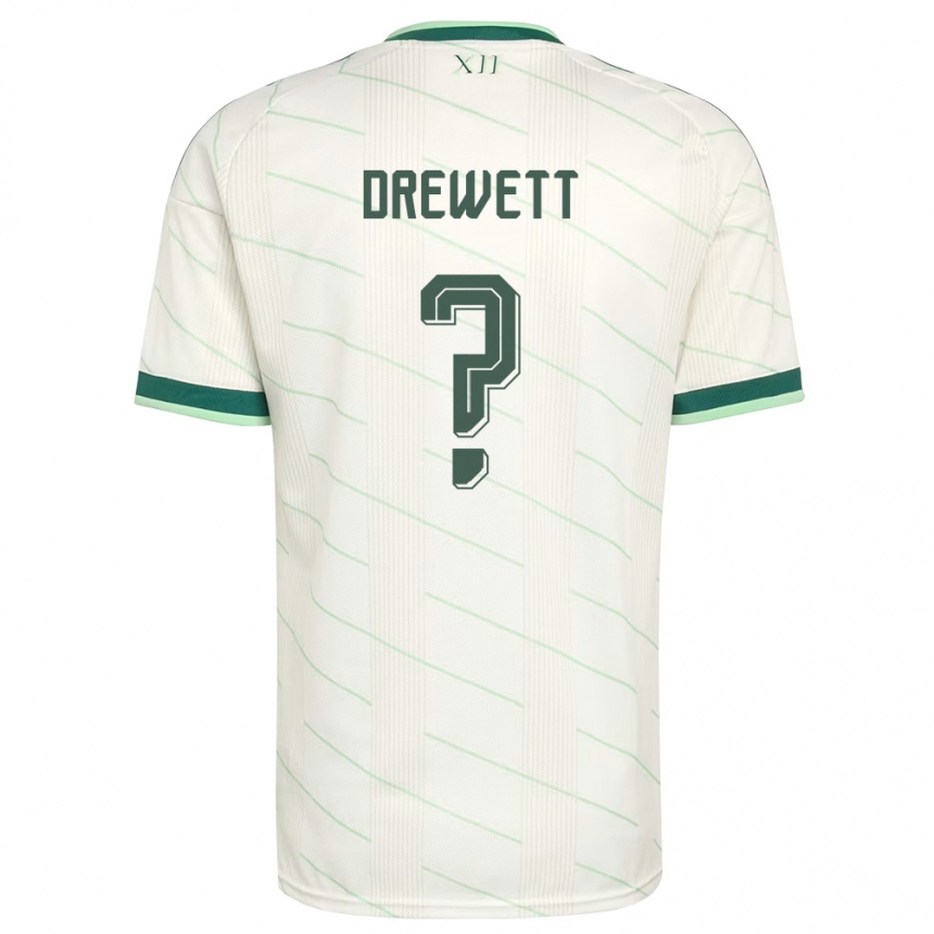 נשים כדורגל צפון אירלנד Jake Drewett #0 לבן ירוק הרחק ג'רזי 26-28