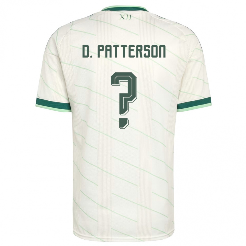 נשים כדורגל צפון אירלנד Dan Patterson #0 לבן ירוק הרחק ג'רזי 26-28