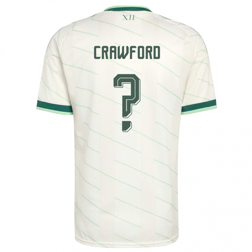נשים כדורגל צפון אירלנד Jude Crawford #0 לבן ירוק הרחק ג'רזי 26-28