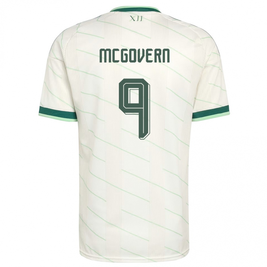 נשים כדורגל צפון אירלנד Paul Mcgovern #9 לבן ירוק הרחק ג'רזי 26-28