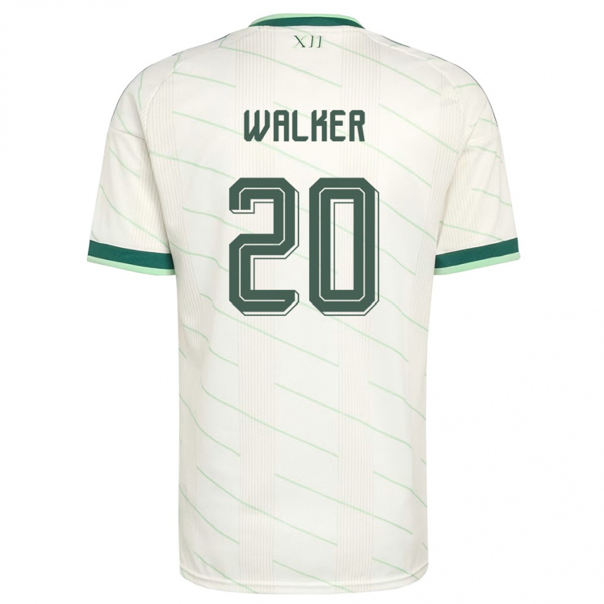 נשים כדורגל צפון אירלנד Coist Walker #20 לבן ירוק הרחק ג'רזי 26-28