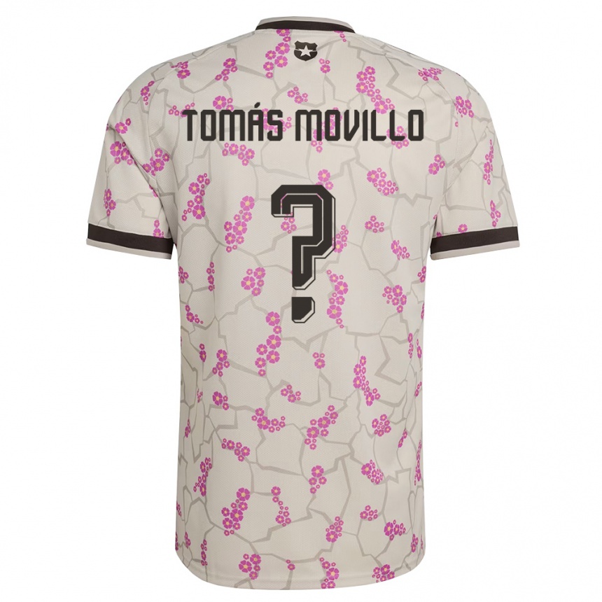 נשים כדורגל צ'ילה José Tomás Movillo #0 לבן סגול הרחק ג'רזי 26-28