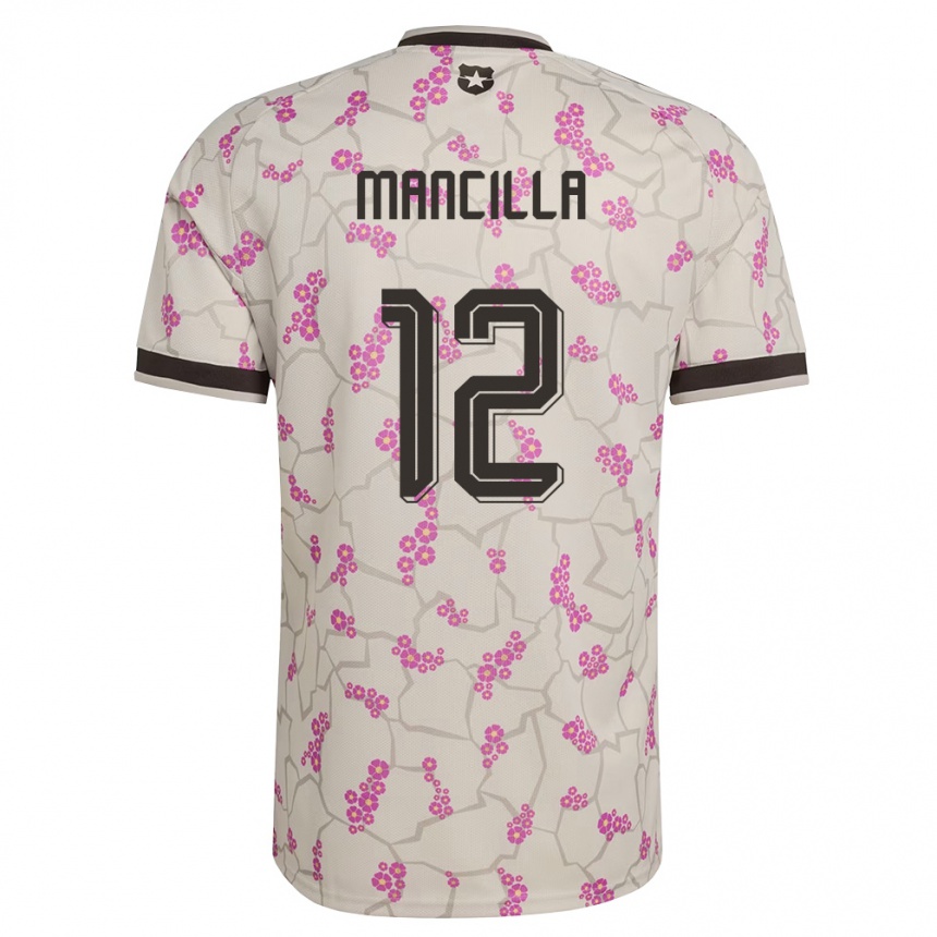 נשים כדורגל צ'ילה Franco Mancilla #12 לבן סגול הרחק ג'רזי 26-28