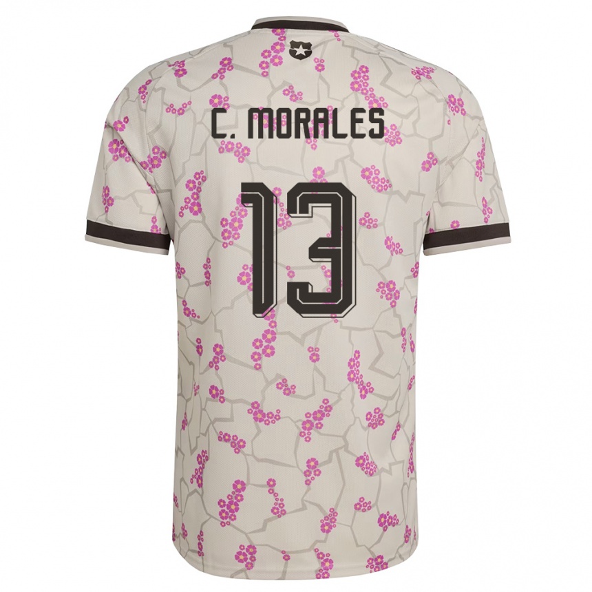 נשים כדורגל צ'ילה Cristián Morales #13 לבן סגול הרחק ג'רזי 26-28