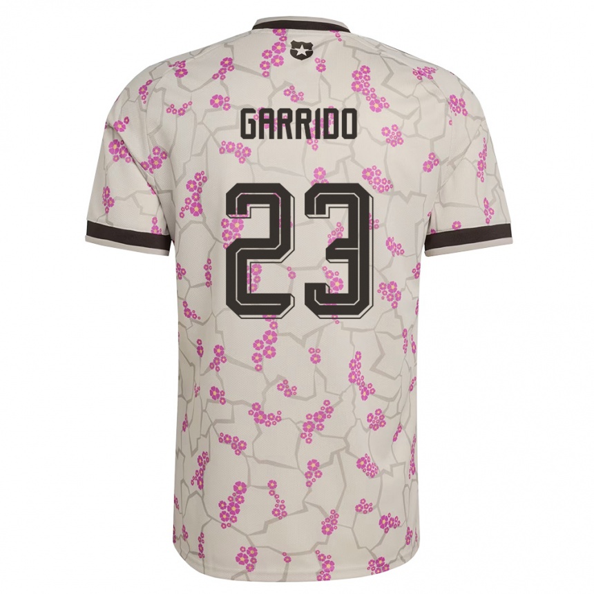 נשים כדורגל צ'ילה Pedro Garrido #23 לבן סגול הרחק ג'רזי 26-28