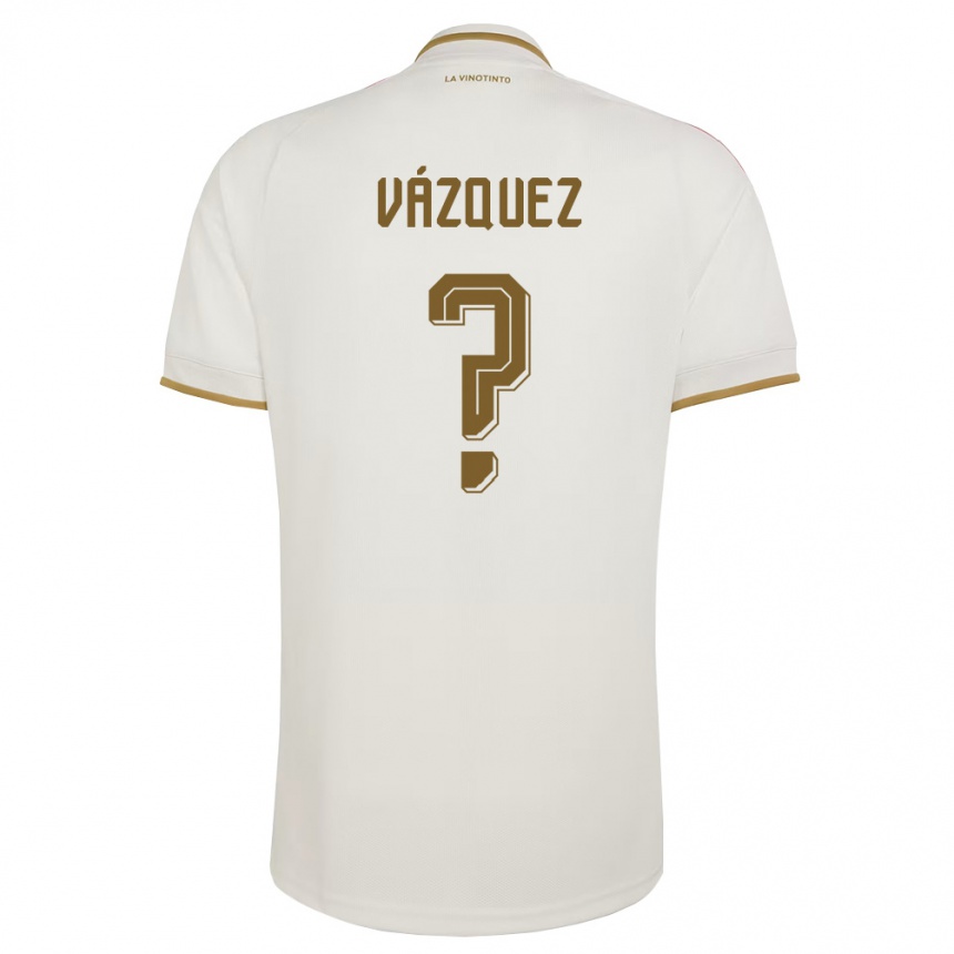 נשים כדורגל ונצואלה Alan Vázquez #0 שמנת צהוב הרחק ג'רזי 26-28
