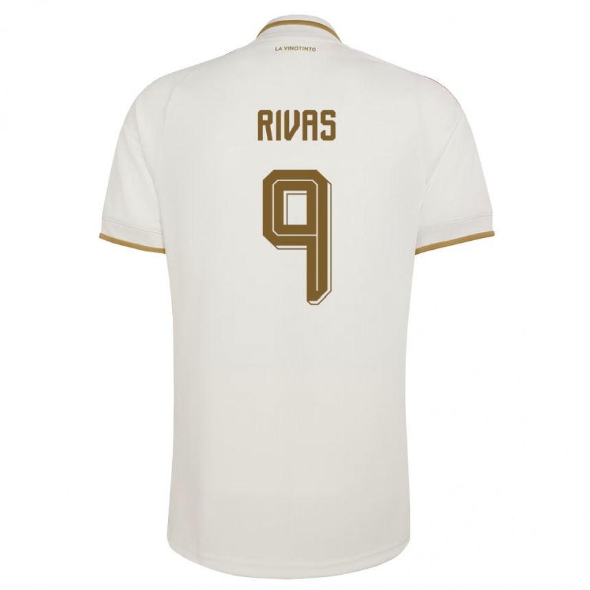 נשים כדורגל ונצואלה Román Rivas #9 שמנת צהוב הרחק ג'רזי 26-28