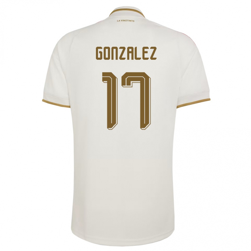 נשים כדורגל ונצואלה Mayken González #17 שמנת צהוב הרחק ג'רזי 26-28