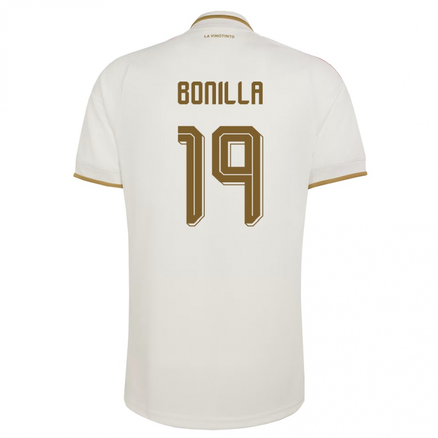 נשים כדורגל ונצואלה Edgar Bonilla #19 שמנת צהוב הרחק ג'רזי 26-28