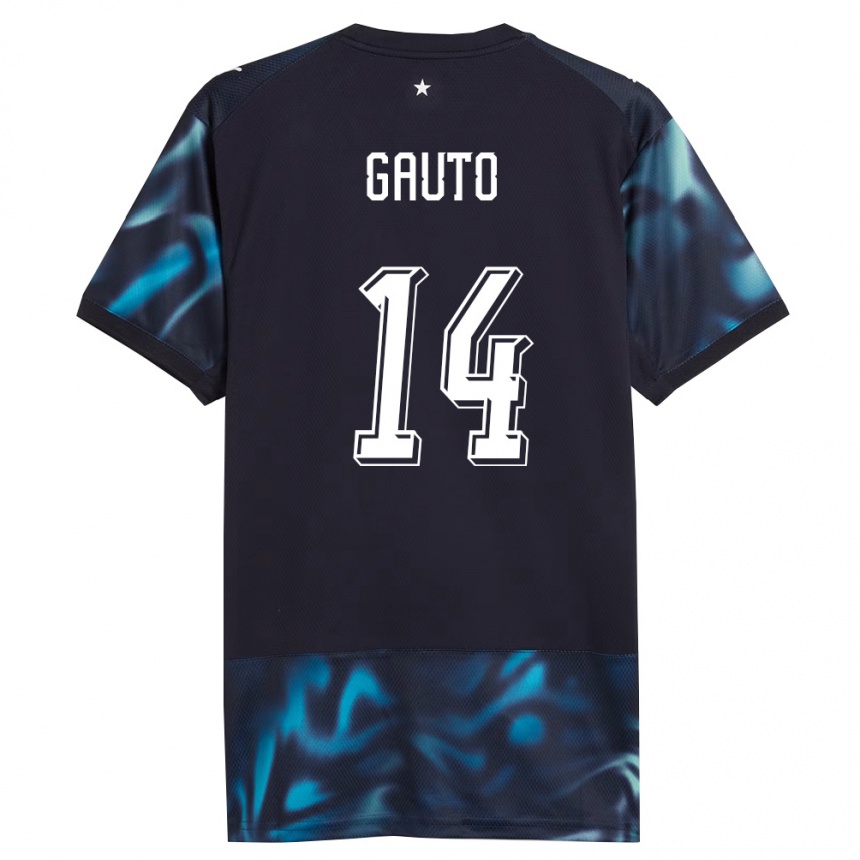 נשים כדורגל פרגוואי נלסון אריאל גאוטו קסטיו #14 כהה כחול שמיים הרחק ג'רזי 26-28
