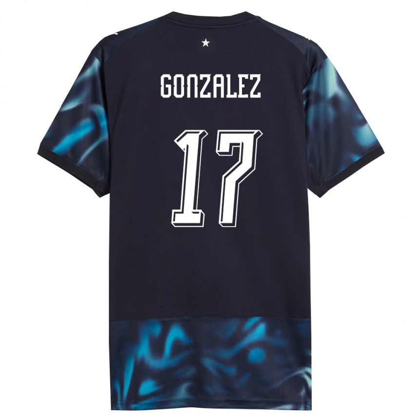 נשים כדורגל פרגוואי Lourdes González #17 כהה כחול שמיים הרחק ג'רזי 26-28