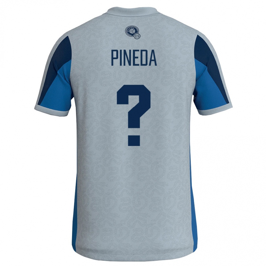 נשים כדורגל אל סלוודור David Pineda #0 לבן כחול שמיים הרחק ג'רזי 26-28