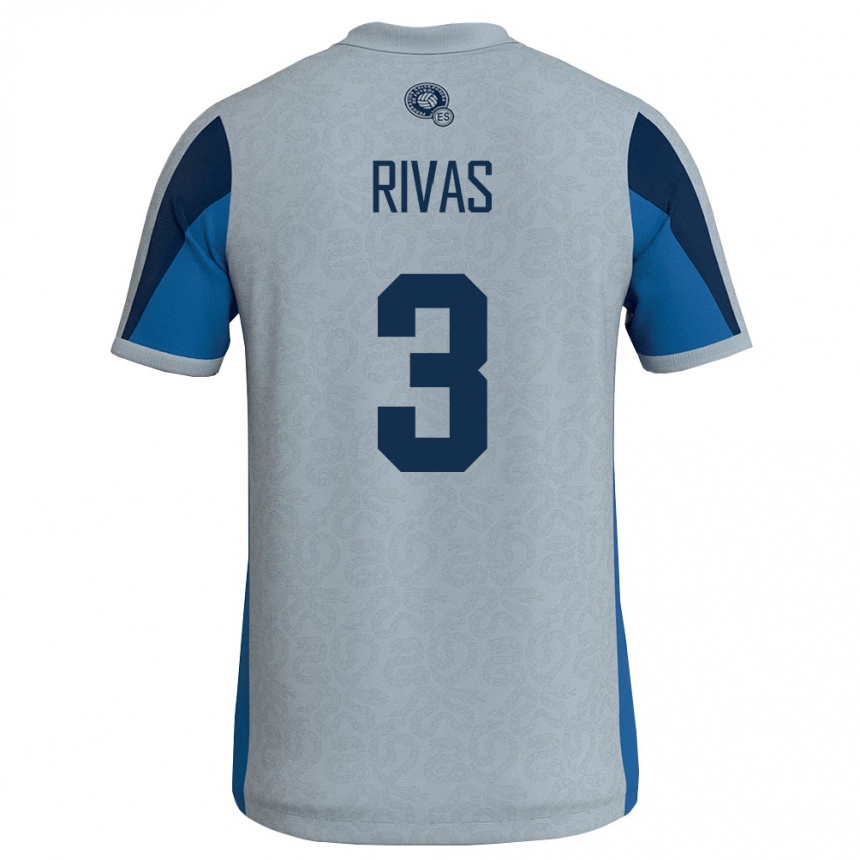 נשים כדורגל אל סלוודור Andrés Rivas #3 לבן כחול שמיים הרחק ג'רזי 26-28