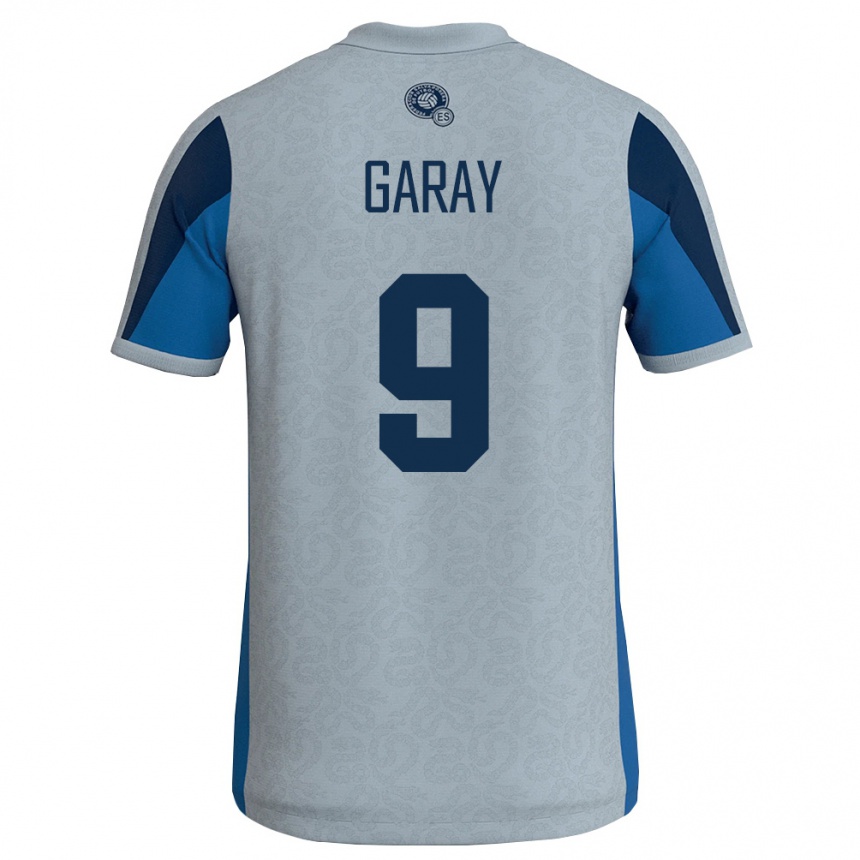נשים כדורגל אל סלוודור Carlos Garay #9 לבן כחול שמיים הרחק ג'רזי 26-28