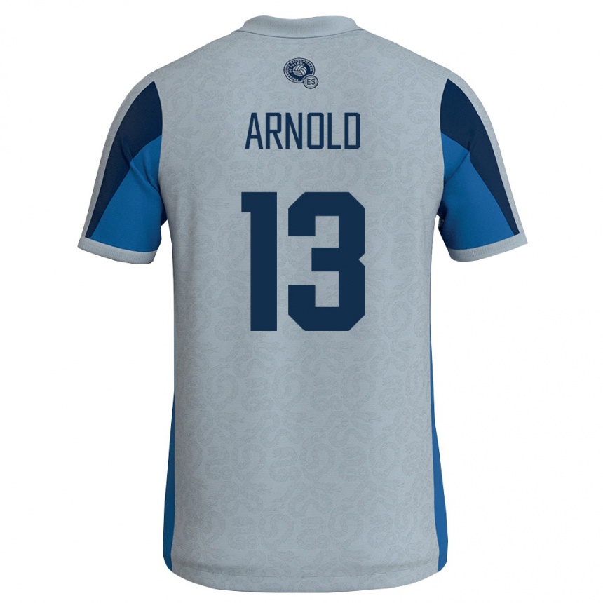 נשים כדורגל אל סלוודור Gabriel Arnold #13 לבן כחול שמיים הרחק ג'רזי 26-28
