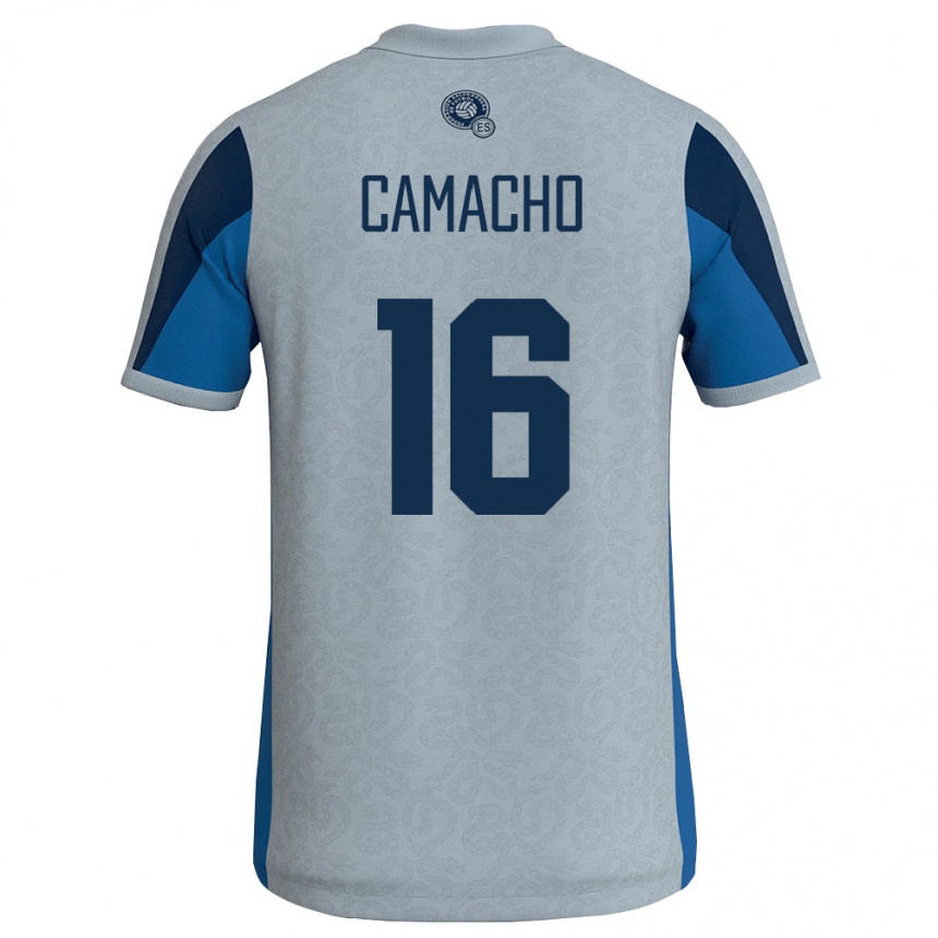 נשים כדורגל אל סלוודור Sebastián Camacho #16 לבן כחול שמיים הרחק ג'רזי 26-28