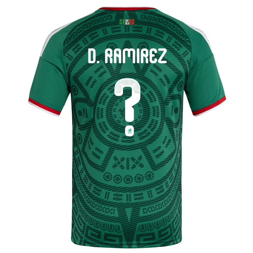 ילדים כדורגל מקסיקו Diego Ramirez #0 ירוק לבן אדום ג'רזי ביתית 26-28