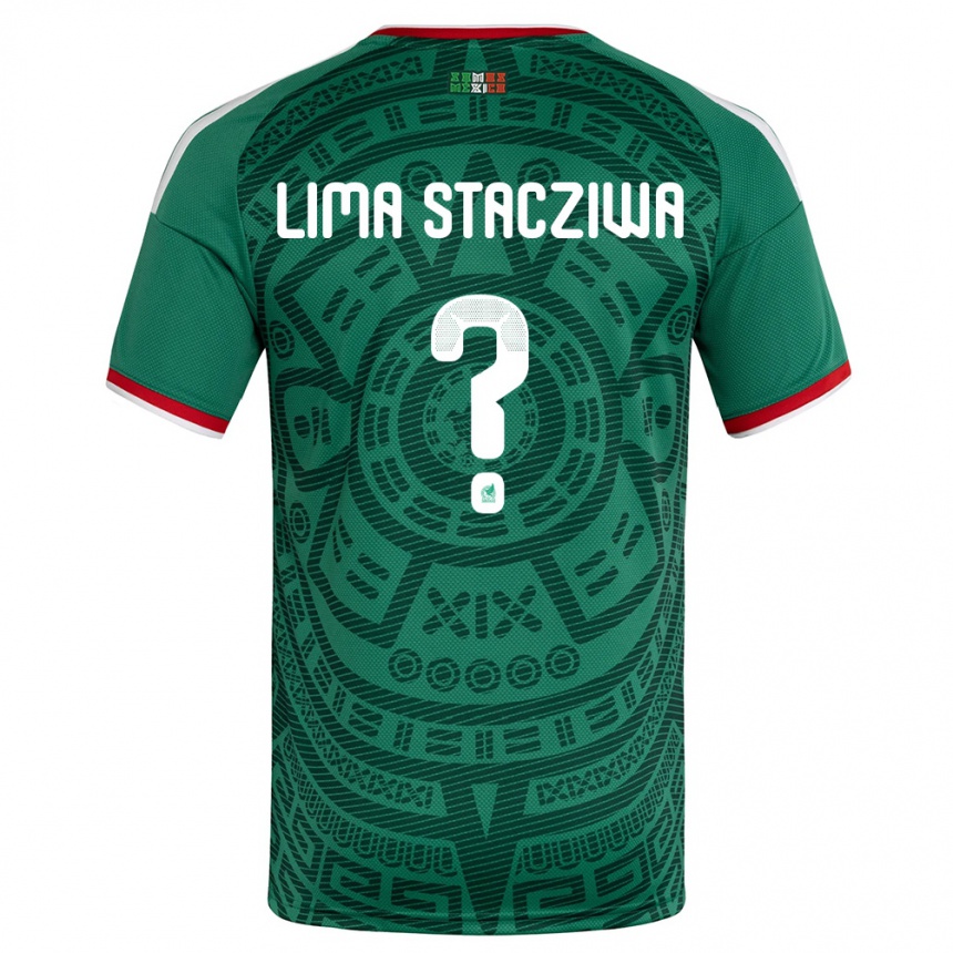 ילדים כדורגל מקסיקו Neo Lima Stacziwa #0 ירוק לבן אדום ג'רזי ביתית 26-28