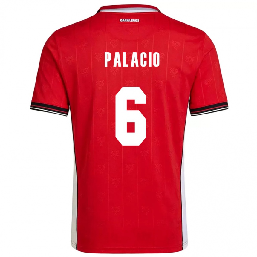 ילדים כדורגל פנמה Yamileth Palacio #6 אדום חום לבן ג'רזי ביתית 26-28