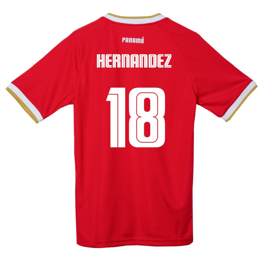 ילדים כדורגל פנמה Erika Hernández #18 אדום חום לבן ג'רזי ביתית 26-28