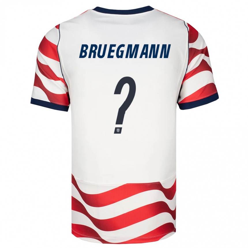 ילדים כדורגל ארצות הברית Lukas Bruegmann #0 אדום לבן שחור ג'רזי ביתית 26-28