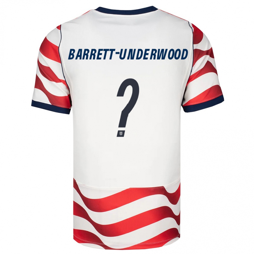 ילדים כדורגל ארצות הברית Keehan Barrett-Underwood #0 אדום לבן שחור ג'רזי ביתית 26-28