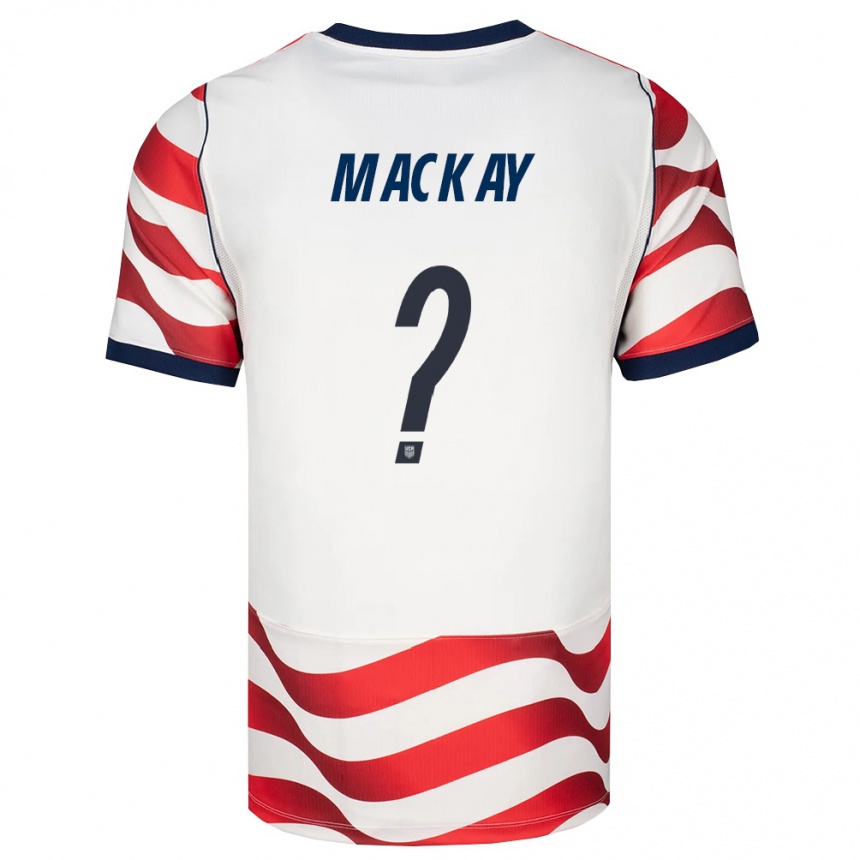 ילדים כדורגל ארצות הברית William Mackay #0 אדום לבן שחור ג'רזי ביתית 26-28